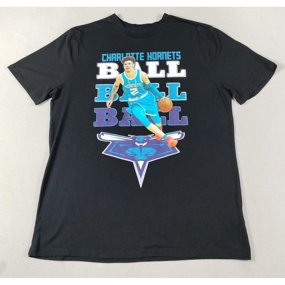 Charlotte Hornets Shirt Mens XL Black NBA‎ Basketball LaMelo Ball Tee Ultra Game